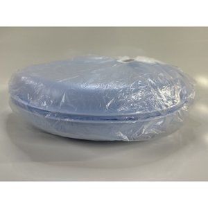 TUPPERWARE SERVING CENTER SECTIONAL 10.5" DIVIDED SERVING TRAY + SNACK CUP BLUE